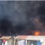 Fire Destroys Building at Avenor, Industrial Area Accra